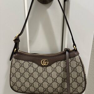 Gucci GG Monogram Brown and Cream Shoulder Bag
